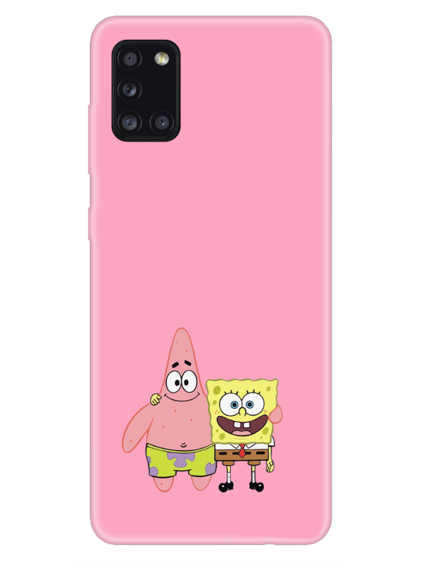 Samsung%20A31%20Sünger%20Bob%20Ve%20Patrickstar%20Pembe%20Telefon%20Kılıfı