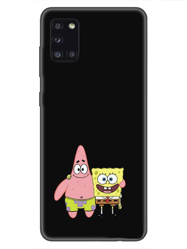 Samsung%20A31%20Sünger%20Bob%20Ve%20Patrickstar%20Siyah%20Telefon%20Kılıfı