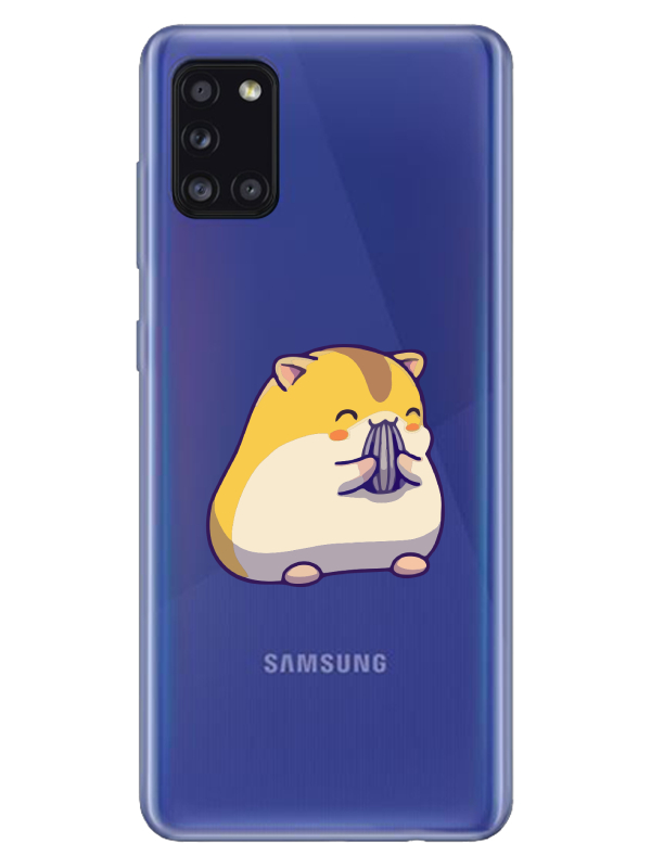 Samsung%20A31%20Sevimli%20Hamster%20Şeffaf%20Telefon%20Kılıfı