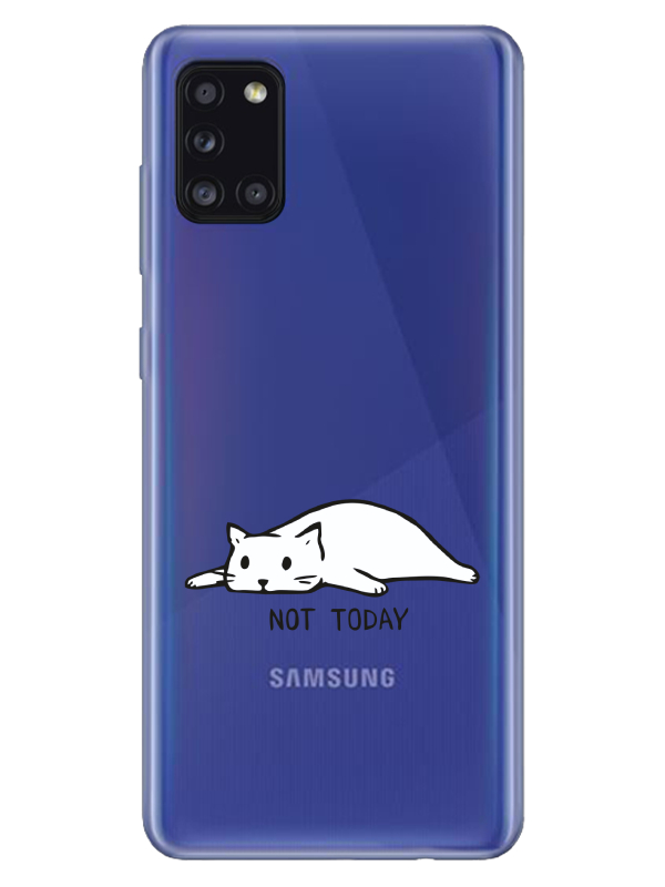 Samsung%20A31%20Not%20Today%20Kedi%20Şeffaf%20Telefon%20Kılıfı