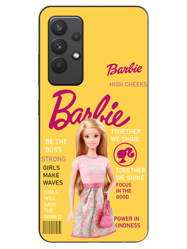 Samsung%20A32%20Barbie%20Sarı%20Telefon%20Kılıfı