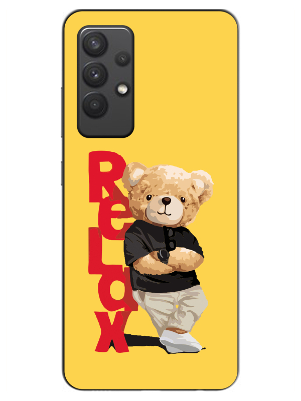 Samsung%20A32%20Teddy%20Bear%20Relax%20Sarı%20Telefon%20Kılıfı