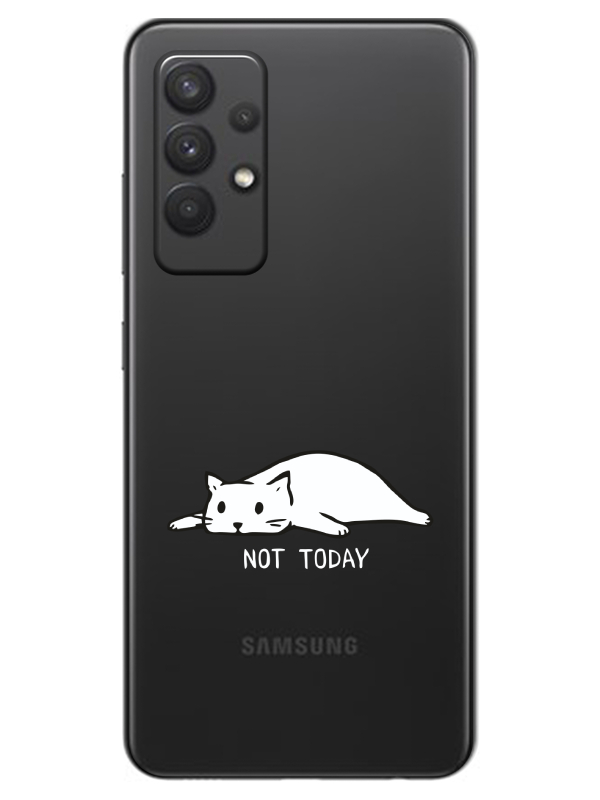 Samsung%20A32%20Not%20Today%20Kedi%20Şeffaf%20Telefon%20Kılıfı