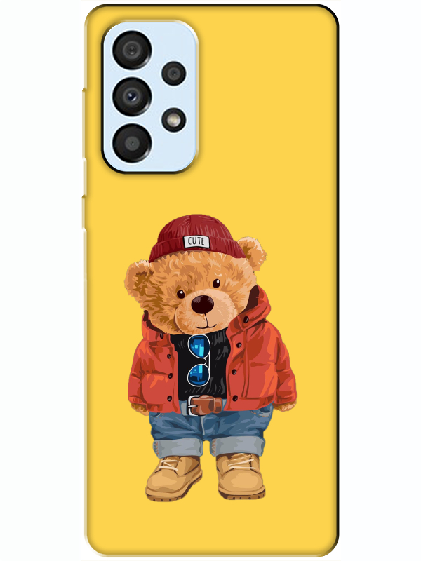 Samsung%20A33%20Teddy%20Bear%20Sarı%20Telefon%20Kılıfı