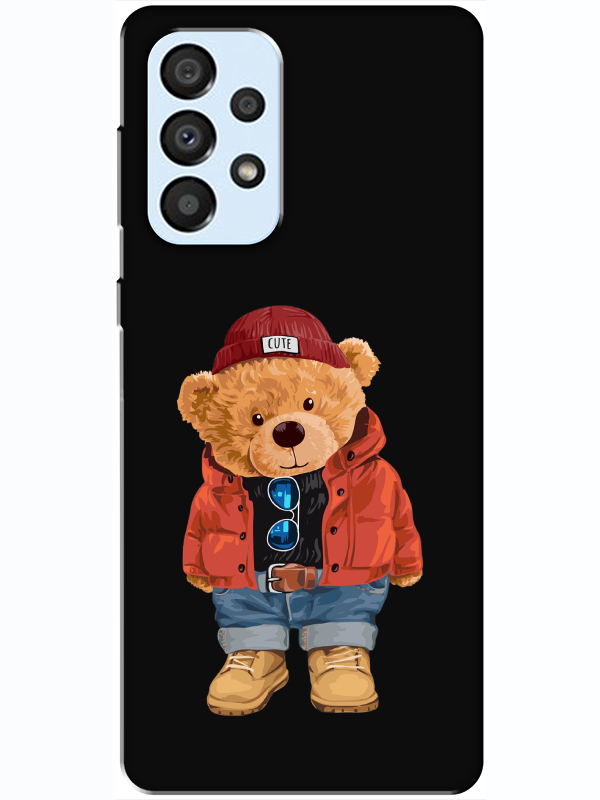 Samsung%20A33%20Teddy%20Bear%20Siyah%20Telefon%20Kılıfı