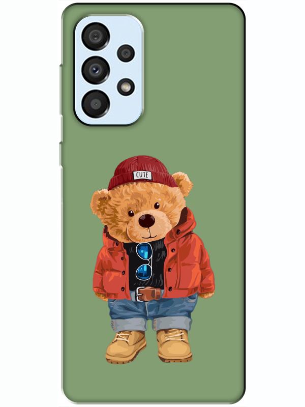 Samsung%20A33%20Teddy%20Bear%20Yeşil%20Telefon%20Kılıfı