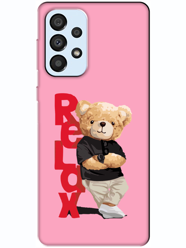 Samsung%20A33%20Teddy%20Bear%20Relax%20Pembe%20Telefon%20Kılıfı