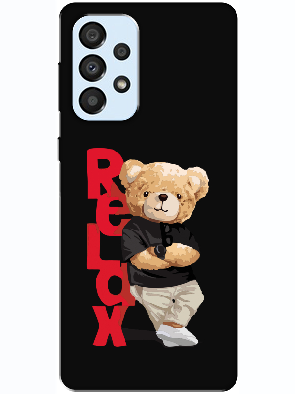 Samsung%20A33%20Teddy%20Bear%20Relax%20Siyah%20Telefon%20Kılıfı