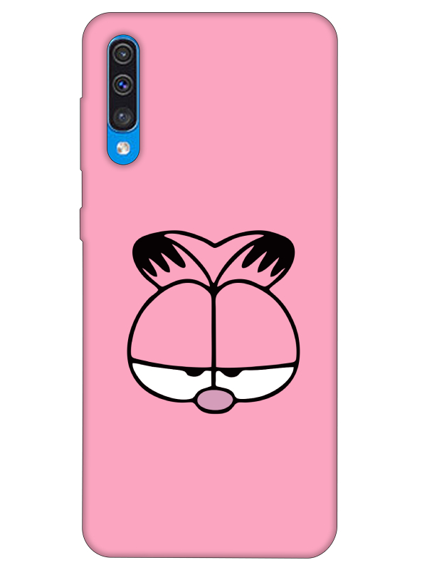 Samsung%20A50%20Garfield%20Pembe%20Telefon%20Kılıfı