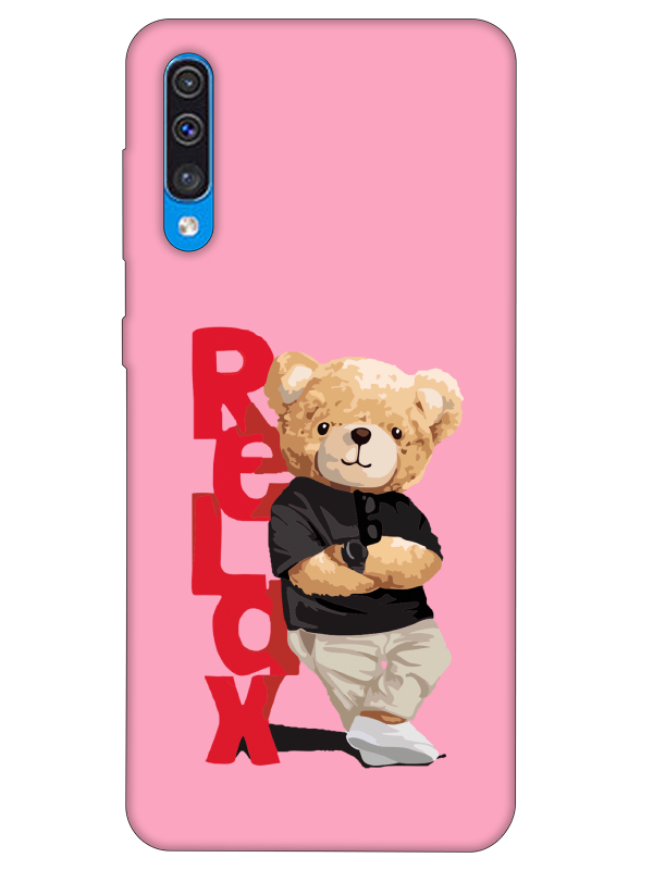 Samsung%20A50%20Teddy%20Bear%20Relax%20Pembe%20Telefon%20Kılıfı