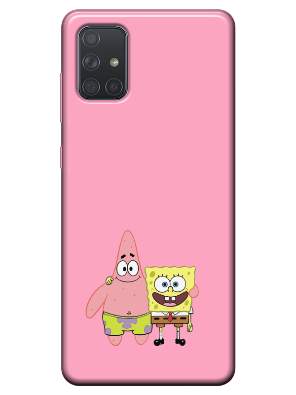 Samsung%20A51%20Sünger%20Bob%20Ve%20Patrickstar%20Pembe%20Telefon%20Kılıfı