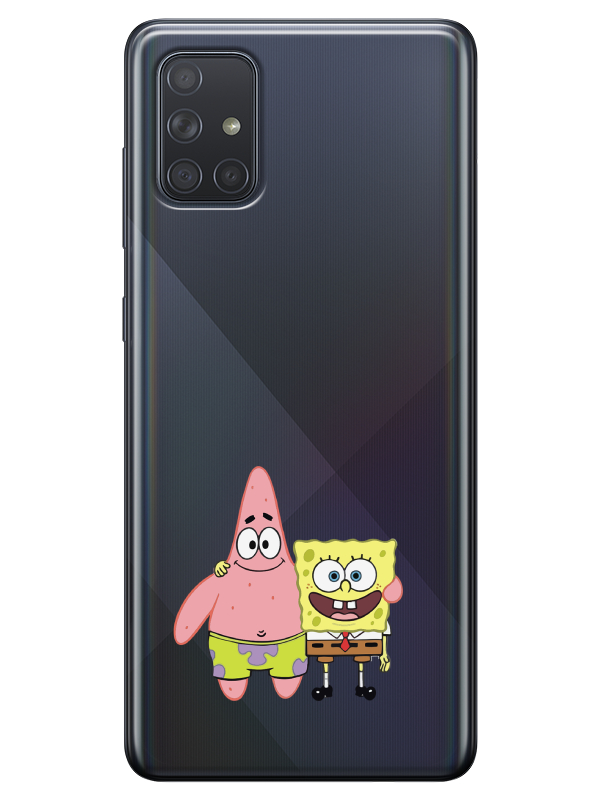 Samsung%20A51%20Sünger%20Bob%20Ve%20Patrickstar%20Şeffaf%20Telefon%20Kılıfı