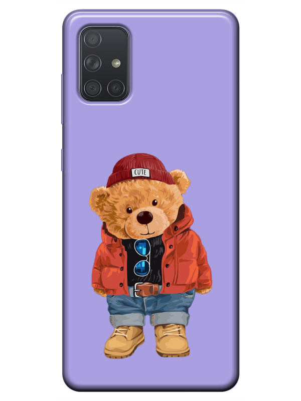 Samsung%20A51%20Teddy%20Bear%20Lila%20Telefon%20Kılıfı