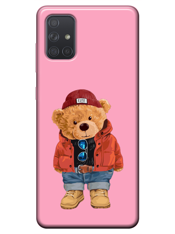 Samsung%20A51%20Teddy%20Bear%20Pembe%20Telefon%20Kılıfı