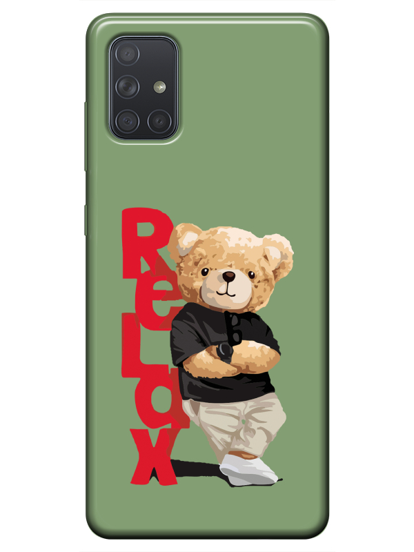 Samsung%20A51%20Teddy%20Bear%20Relax%20Yeşil%20Telefon%20Kılıfı