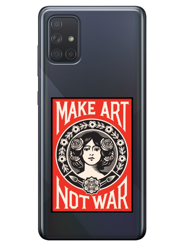 Samsung%20A51%20Make%20Art%20Not%20War%20Şeffaf%20Telefon%20Kılıfı