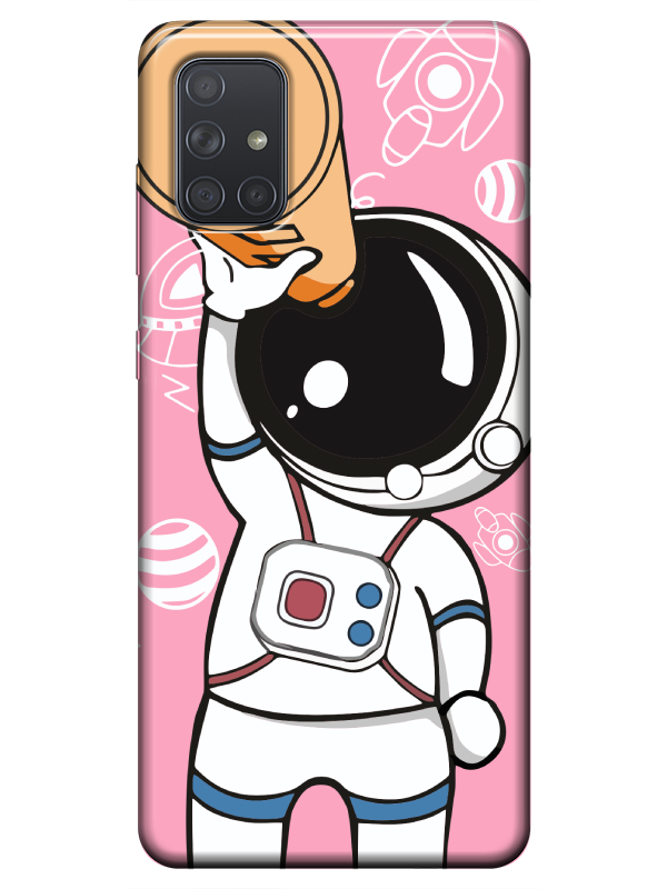 Samsung%20A51%20Astronot%20Pembe%20Telefon%20Kılıfı