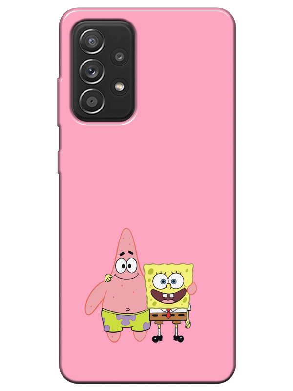 Samsung%20A52%20Sünger%20Bob%20Ve%20Patrickstar%20Pembe%20Telefon%20Kılıfı