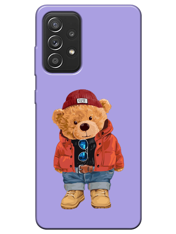 Samsung%20A52%20Teddy%20Bear%20Lila%20Telefon%20Kılıfı