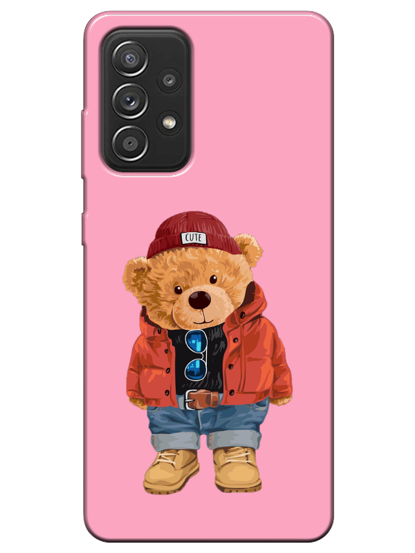 Samsung%20A52%20Teddy%20Bear%20Pembe%20Telefon%20Kılıfı