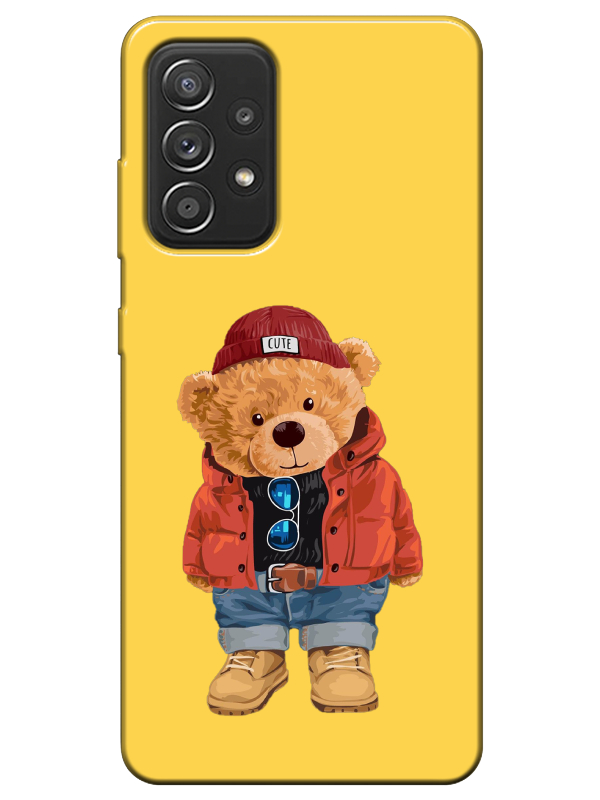 Samsung%20A52%20Teddy%20Bear%20Sarı%20Telefon%20Kılıfı