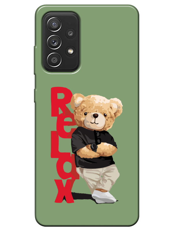 Samsung%20A52%20Teddy%20Bear%20Relax%20Yeşil%20Telefon%20Kılıfı