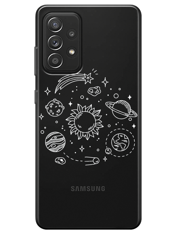 Samsung%20A52%20Gezegen%20Şeffaf%20Telefon%20Kılıfı