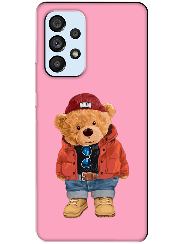 Samsung%20A53%20Teddy%20Bear%20Pembe%20Telefon%20Kılıfı