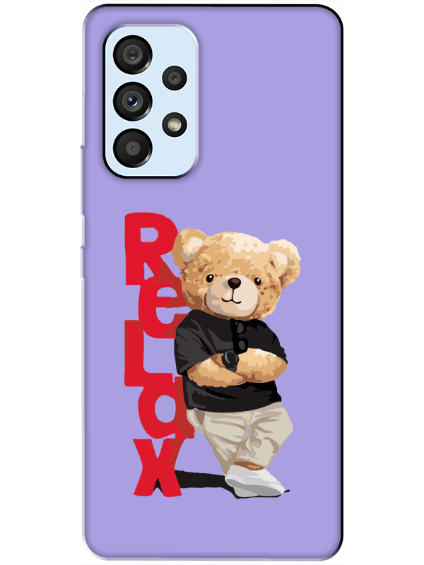 Samsung%20A53%20Teddy%20Bear%20Relax%20Lila%20Telefon%20Kılıfı