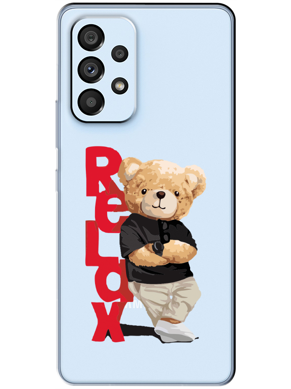 Samsung%20A53%20Teddy%20Bear%20Relax%20Şeffaf%20Telefon%20Kılıfı