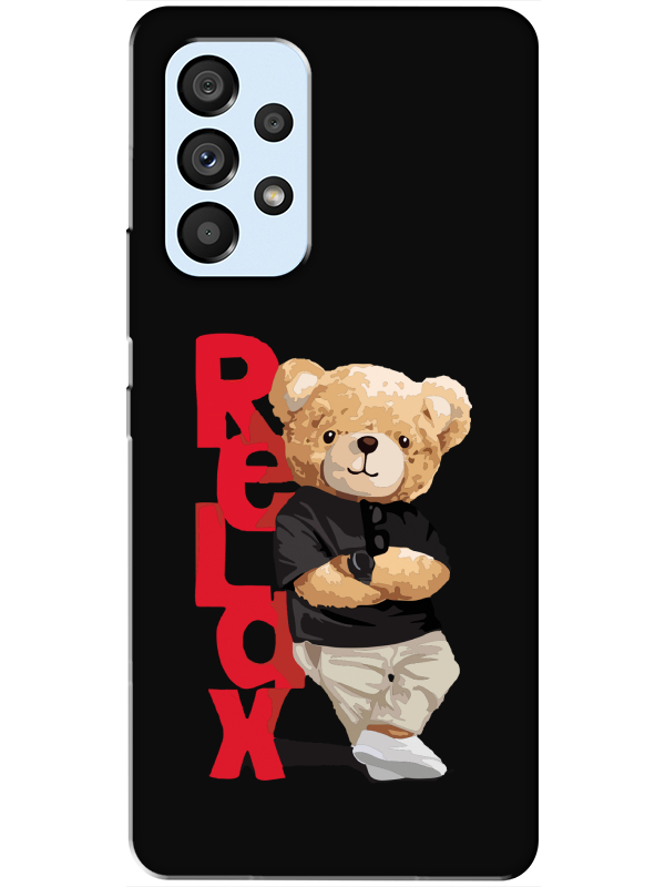 Samsung%20A53%20Teddy%20Bear%20Relax%20Siyah%20Telefon%20Kılıfı