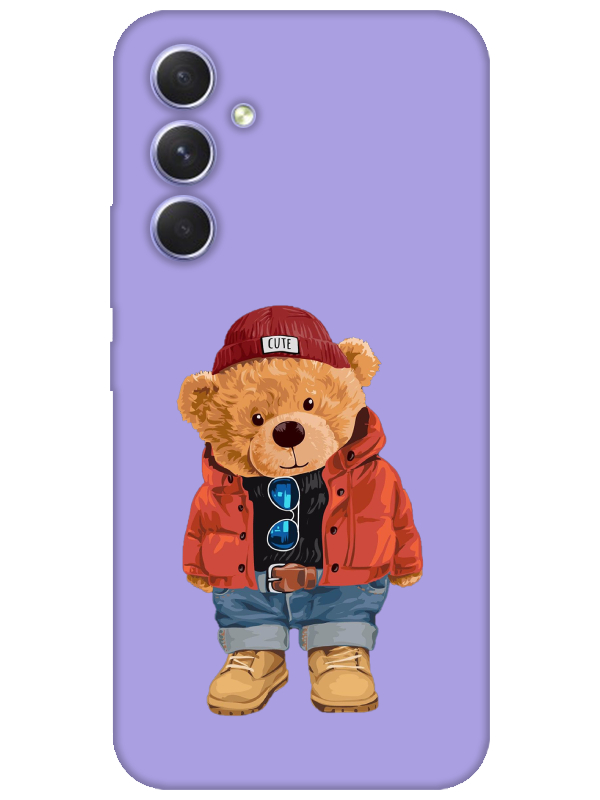 Samsung%20A54%20Teddy%20Bear%20Lila%20Telefon%20Kılıfı