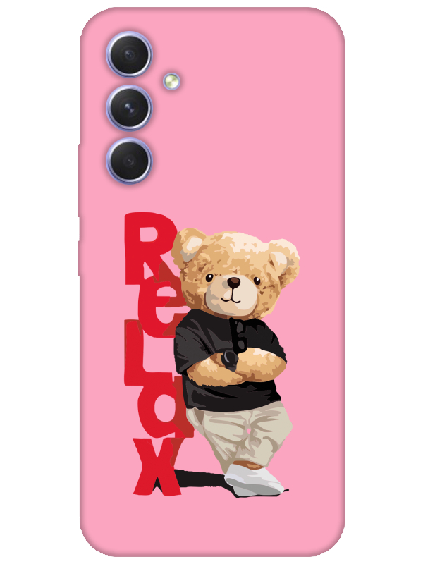 Samsung%20A54%20Teddy%20Bear%20Relax%20Pembe%20Telefon%20Kılıfı