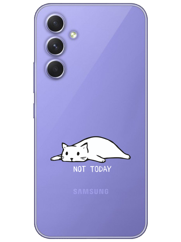 Samsung%20A54%20Not%20Today%20Kedi%20Şeffaf%20Telefon%20Kılıfı