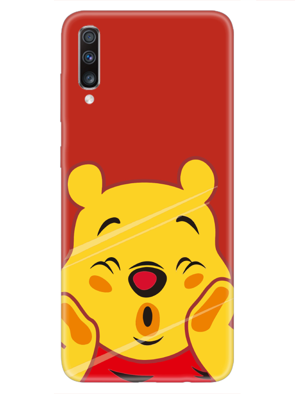 Samsung%20A70%20Winnie%20The%20Pooh%20Kırmızı%20Telefon%20Kılıfı