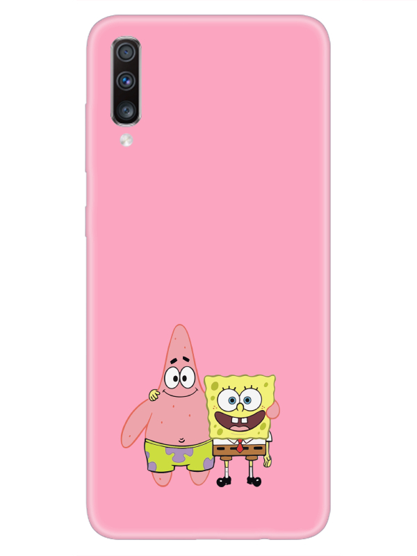 Samsung%20A70%20Sünger%20Bob%20Ve%20Patrickstar%20Pembe%20Telefon%20Kılıfı