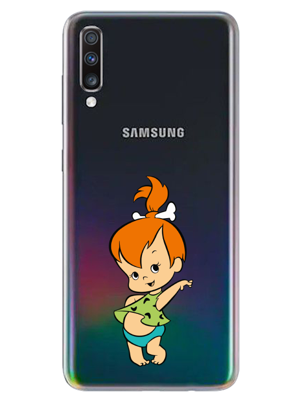 Samsung%20A70%20Taş%20Devri%20Kız%20Bebek%20Şeffaf%20Telefon%20Kılıfı