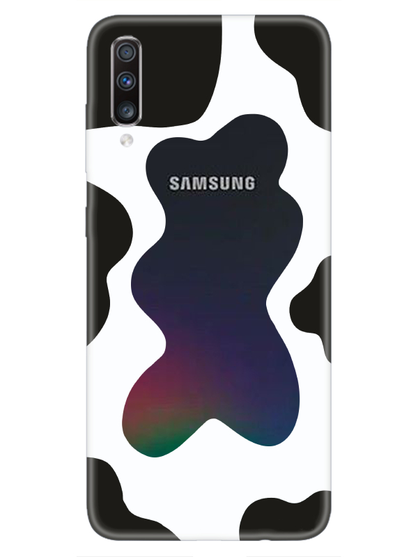 Samsung%20A70%20İnek%20Desen%20Şeffaf%20Telefon%20Kılıfı