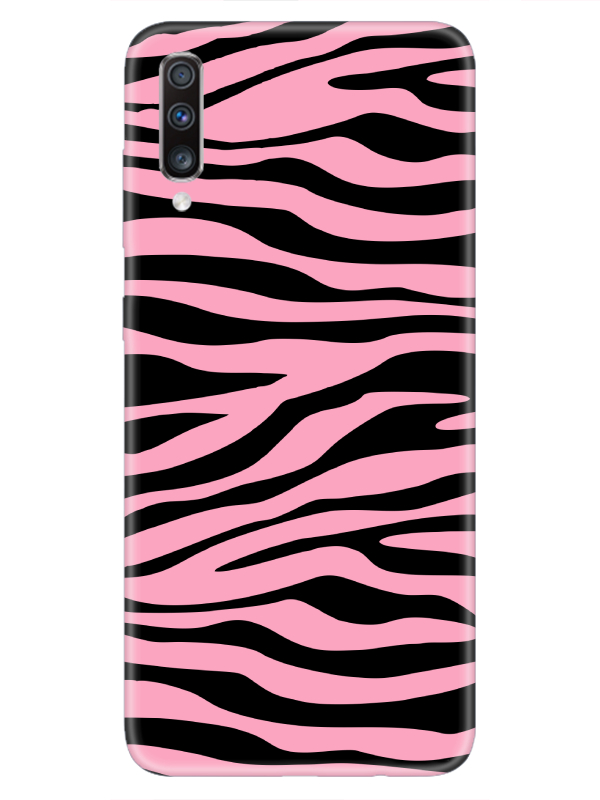 Samsung%20A70%20Zebra%20Desen%20Pembe%20Telefon%20Kılıfı