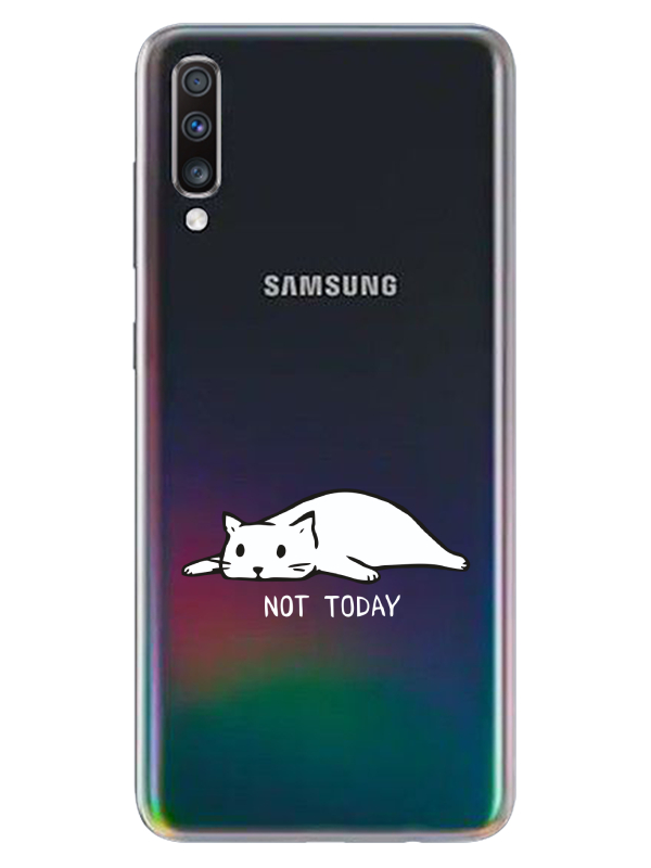 Samsung%20A70%20Not%20Today%20Kedi%20Şeffaf%20Telefon%20Kılıfı