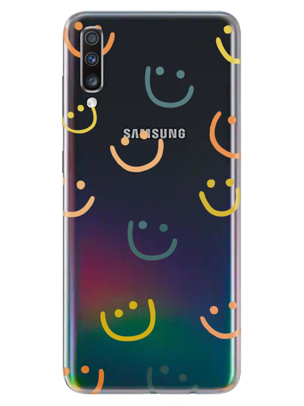 Samsung%20A70%20Emoji%20Gülen%20Yüz%20Şeffaf%20Telefon%20Kılıfı