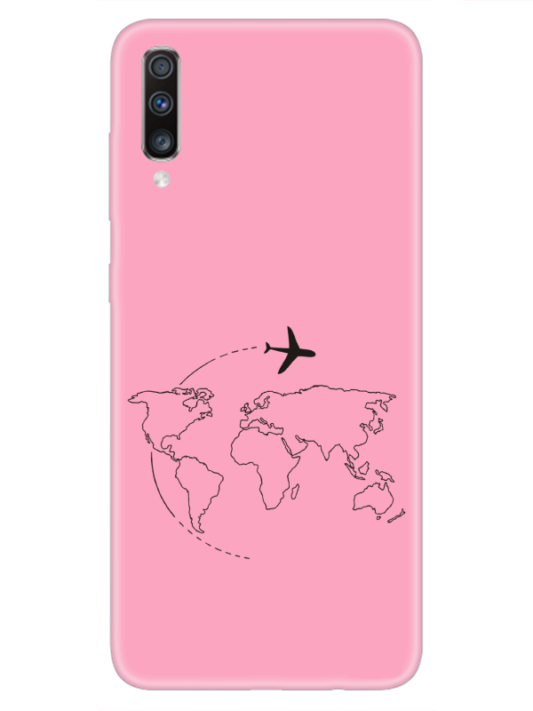 Samsung%20A70Face%20Art%20Pembe%20Telefon%20Kılıfı