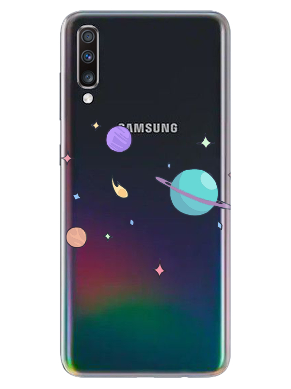 Samsung%20A70%20Gezegen%20Tasarım%20Şeffaf%20Telefon%20Kılıfı