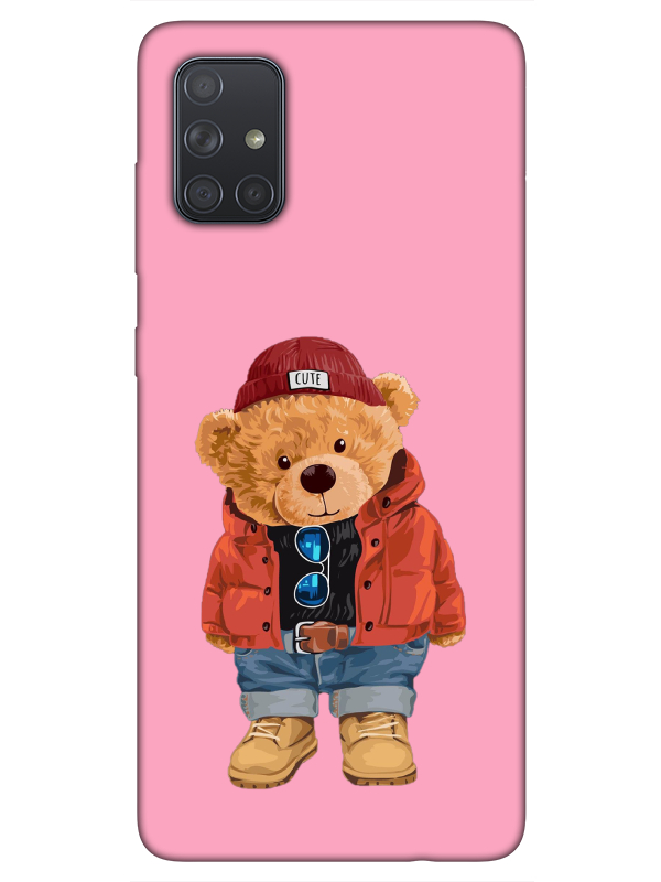 Samsung%20A71%20Teddy%20Bear%20Pembe%20Telefon%20Kılıfı