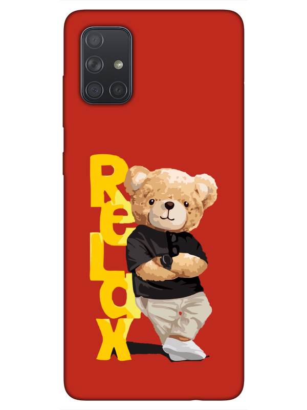 Samsung%20A71%20Teddy%20Bear%20Relax%20Kırmızı%20Telefon%20Kılıfı