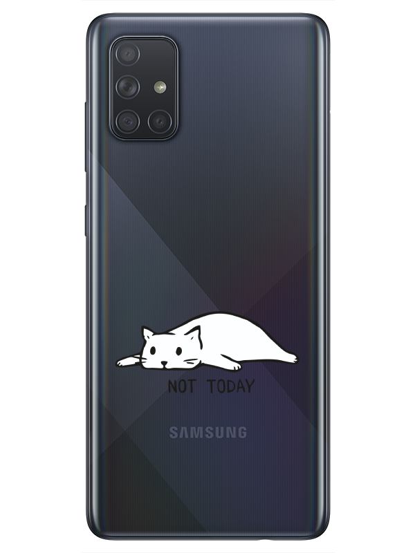 Samsung%20A71%20Not%20Today%20Kedi%20Şeffaf%20Telefon%20Kılıfı