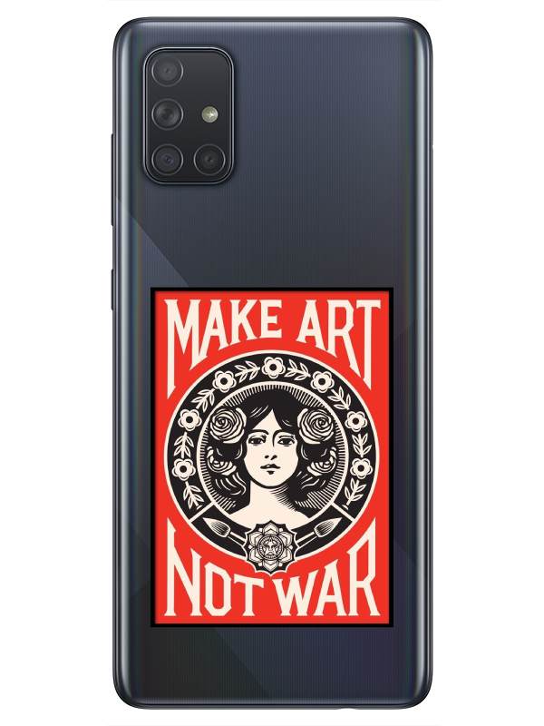 Samsung%20A71%20Make%20Art%20Not%20War%20Şeffaf%20Telefon%20Kılıfı