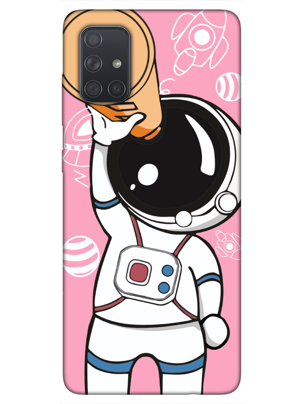 Samsung%20A71%20Astronot%20Pembe%20Telefon%20Kılıfı