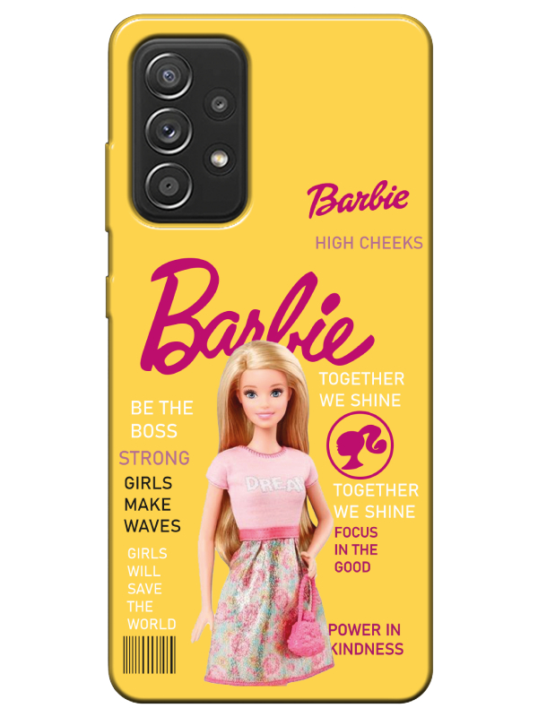 Samsung%20A72%20Barbie%20Sarı%20Telefon%20Kılıfı