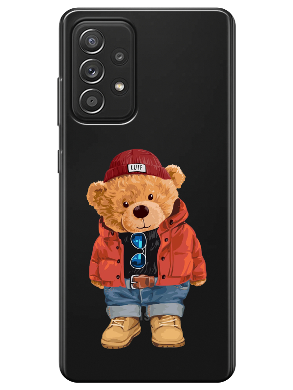 Samsung%20A72%20Teddy%20Bear%20Şeffaf%20Telefon%20Kılıfı